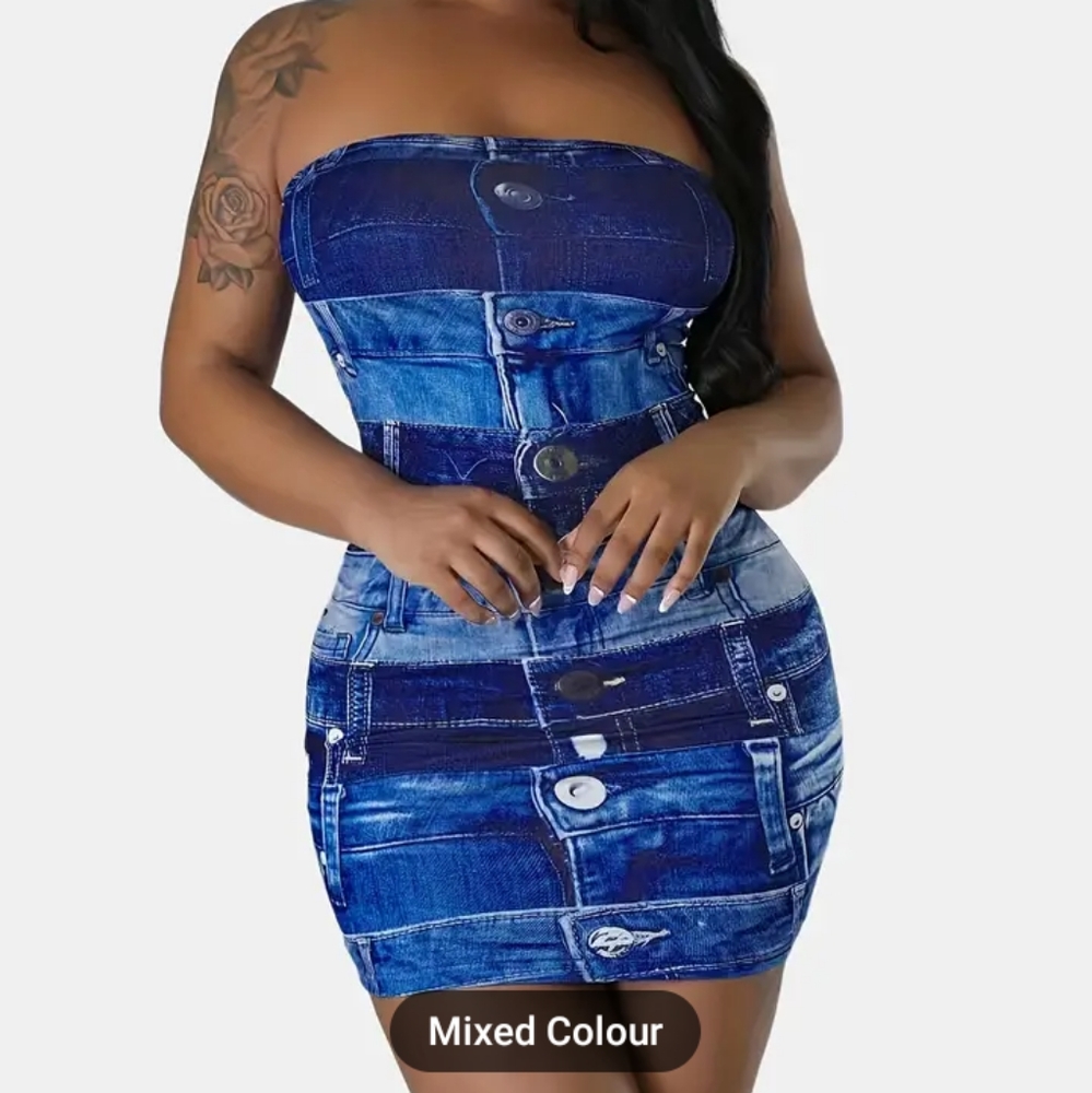 Patchwork Tube Dress